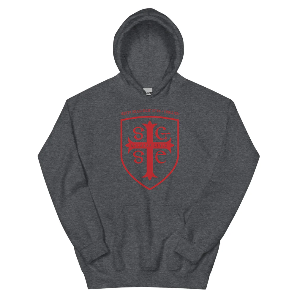 "Galahad Lives" Red Emblem Galahoodie (Unisex) - Image 3