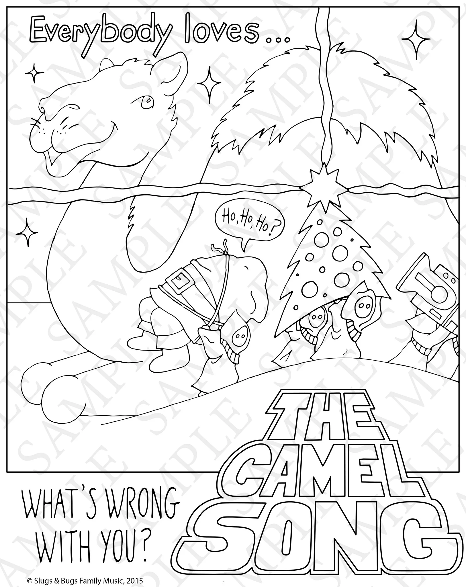 Slugs & Bugs Christmas Coloring Pages - Image 3